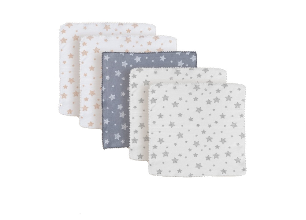 Set 5 Prosoape BabyCosy Bumbac Organic 24x24 cm - imagine 5