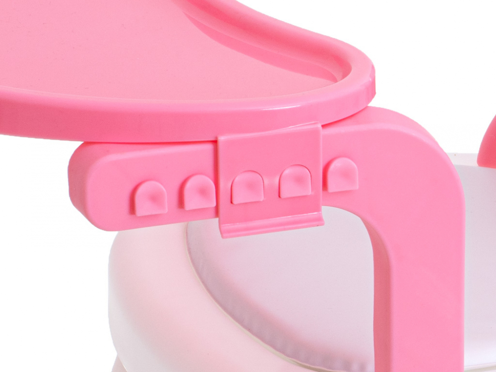 Scaun de masa Ikonka Little Bunny 2in1 Roz - imagine 5