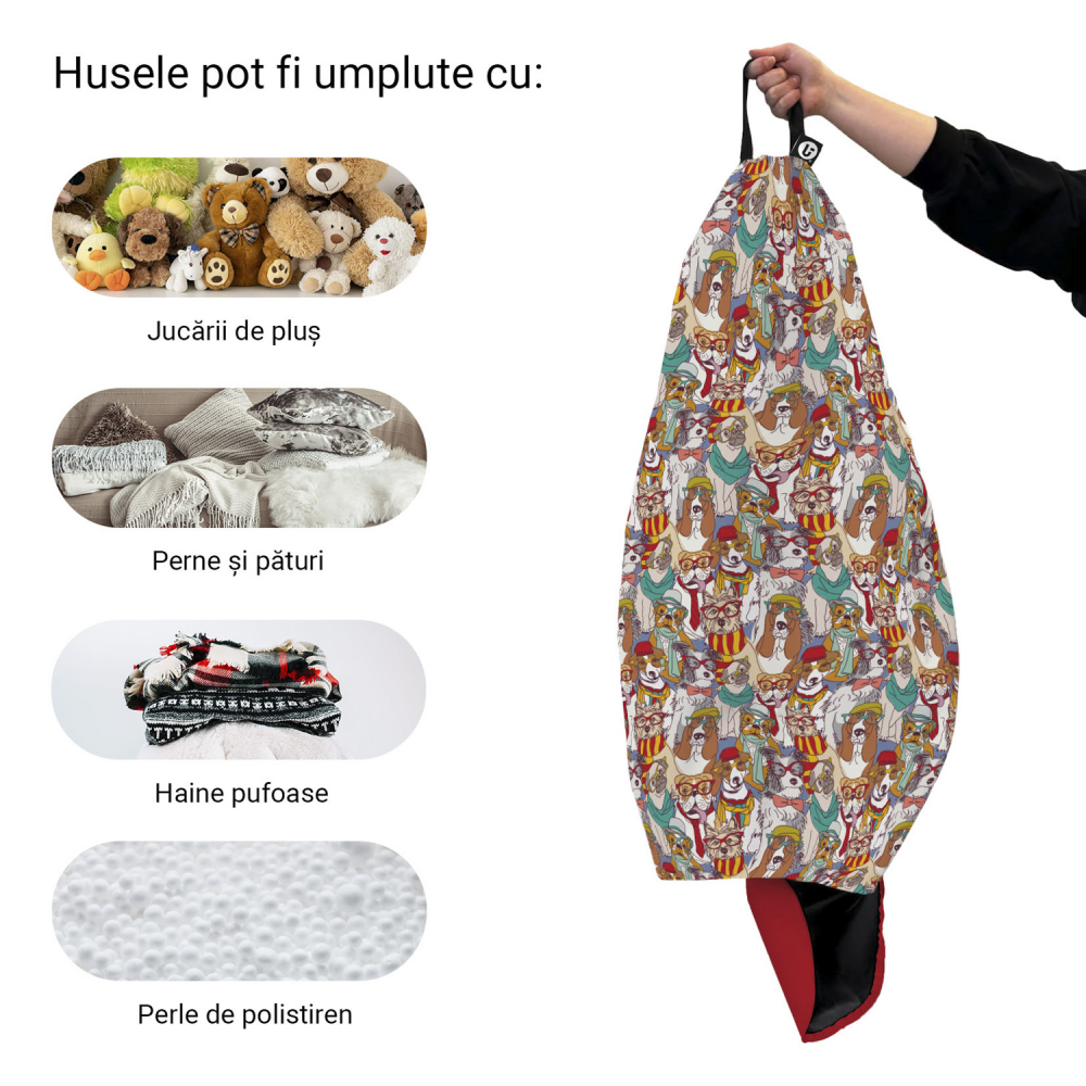 Husă Puf Para XL Câini Hipster | Updeco