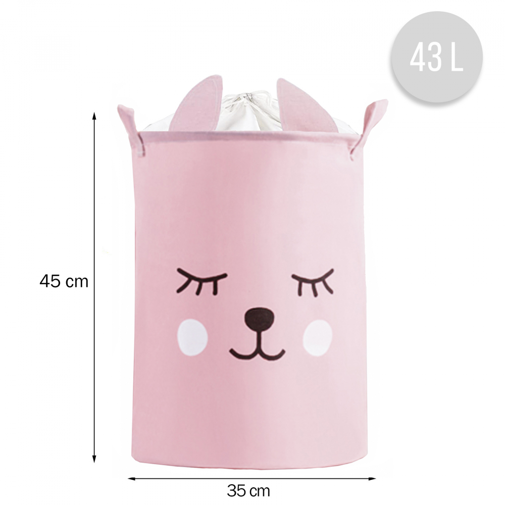 Cos Pliabil Sipo Pink Bear 43L Organizare - imagine 4