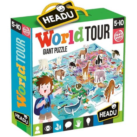 Headu Puzzle Turul Lumii - Joc Educativ Geografie - imagine 2