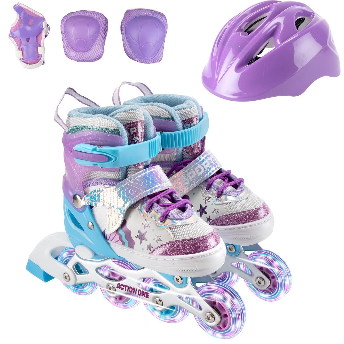Action One Little Mermaid Role cu LED + Protectii