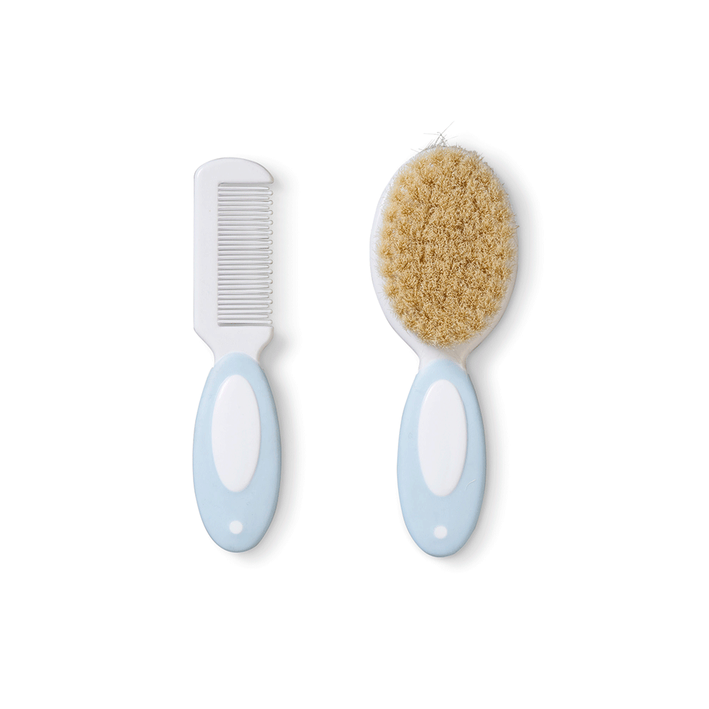 Set Perie Pieptene Saro Baby cu Peri Naturali