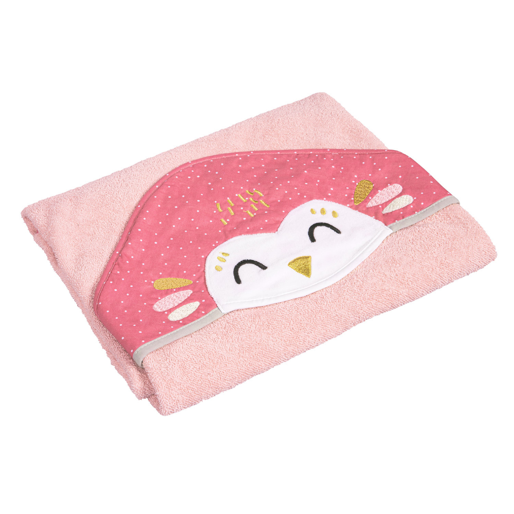 Prosop copii Canpol Owl Pink, 100x100 cm - imagine 2