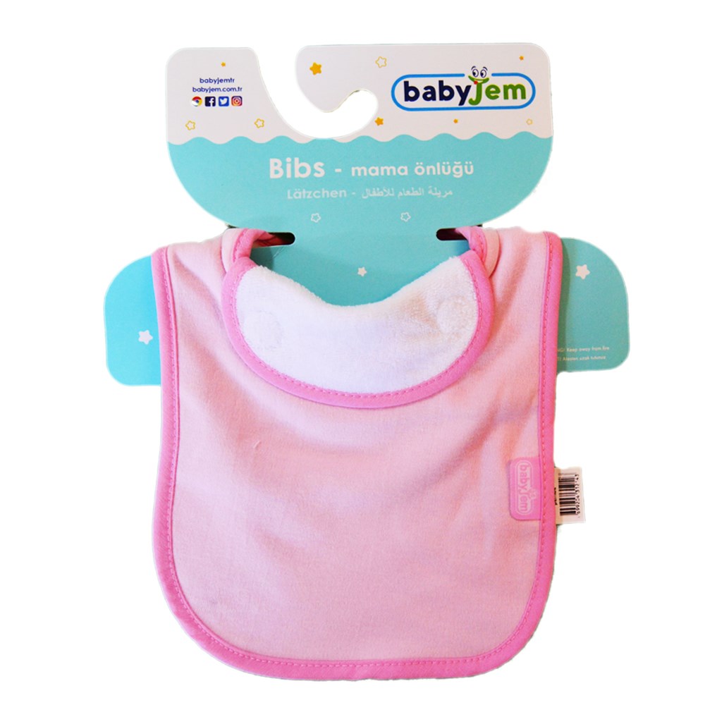 Baveta Captusita BabyJem Pink cu Velcro