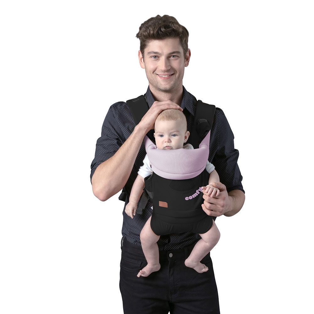 Marsupiu Chipolino Comfy Black Pink, 4 Pozitii - imagine 2