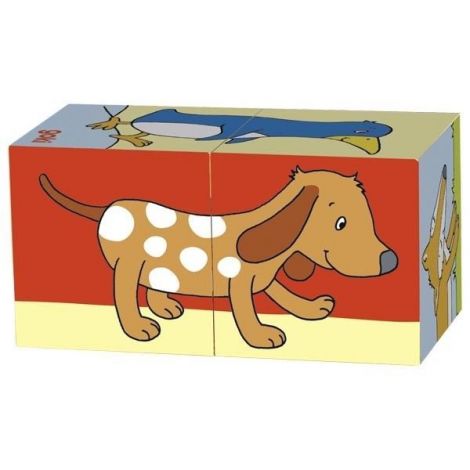 Cuburi Animale Goki | Jucarie Lemn Educativa - imagine 3