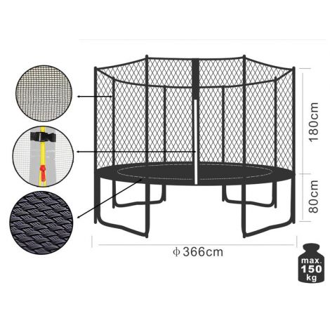 Trambulina 366 cm Spartan, plasa inclusa - imagine 8