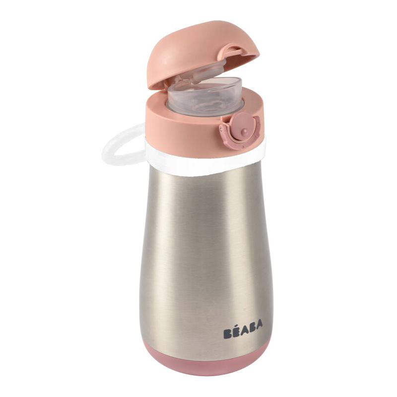 Sticlă Inox Beaba 350ml Old Pink | Ideală Copii - imagine 7