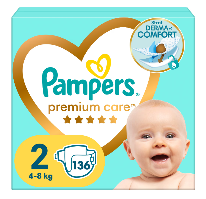 Scutece Pampers Premium Care 2, 4-8kg, 136 buc - imagine 9