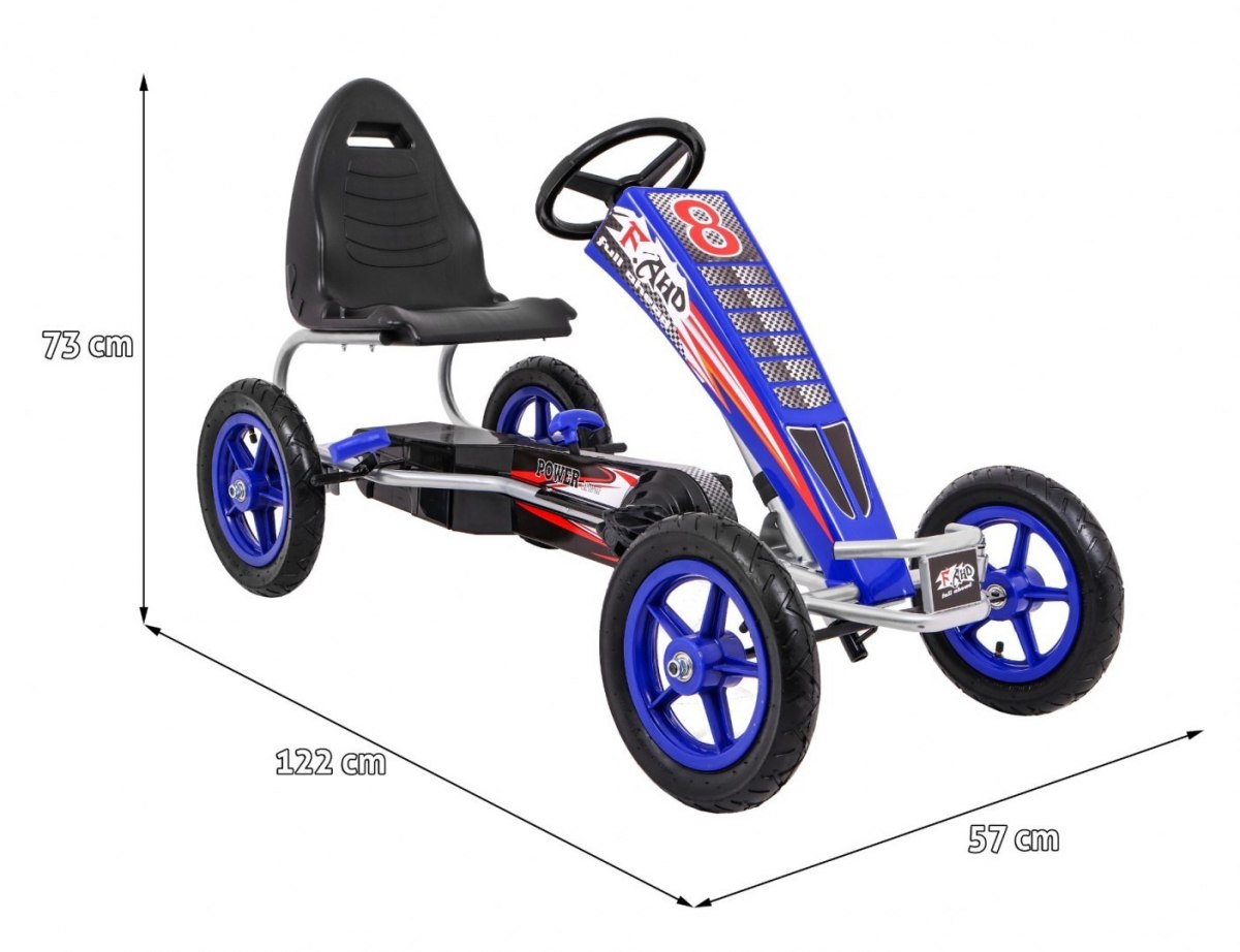 Kart Pedale Copii FULL Ahead AIR Albastru - imagine 2