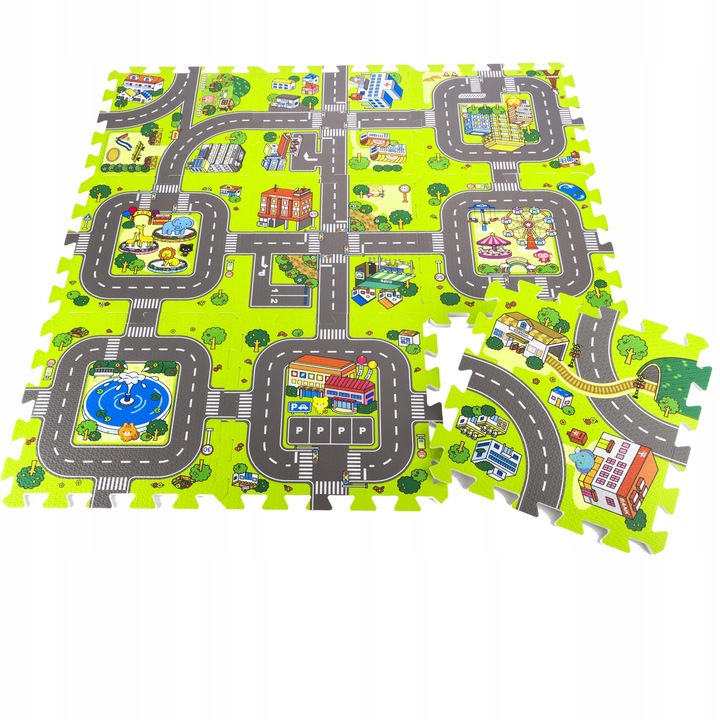 Matadi Covor Puzzle City Circuit | Joc Masini - imagine 7