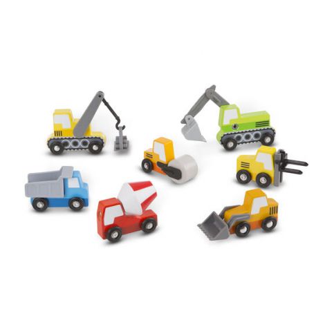 Set 7 Masinute Utilitare Lemn Melissa & Doug - imagine 3