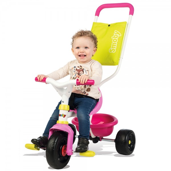 Tricicleta Smoby Be Fun Pink, Maner Parinti - imagine 3