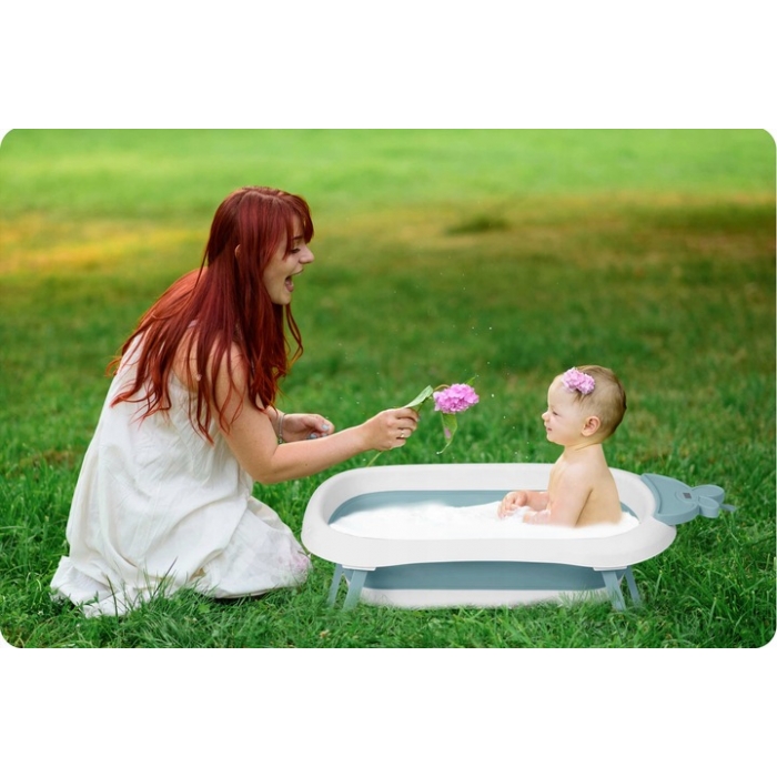 Cadita Pliabila Ricokids cu Termometru si Suport - imagine 3