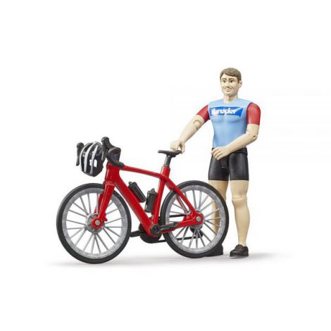 Bruder Figurina Ciclist cu Bicicleta de Curse - imagine 4