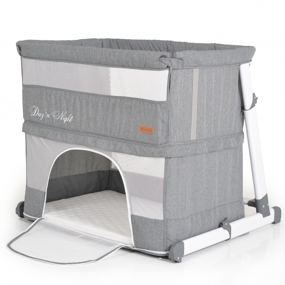 Patut Co-Sleeper Cangaroo 2in1 Day and Night Grey - imagine 3