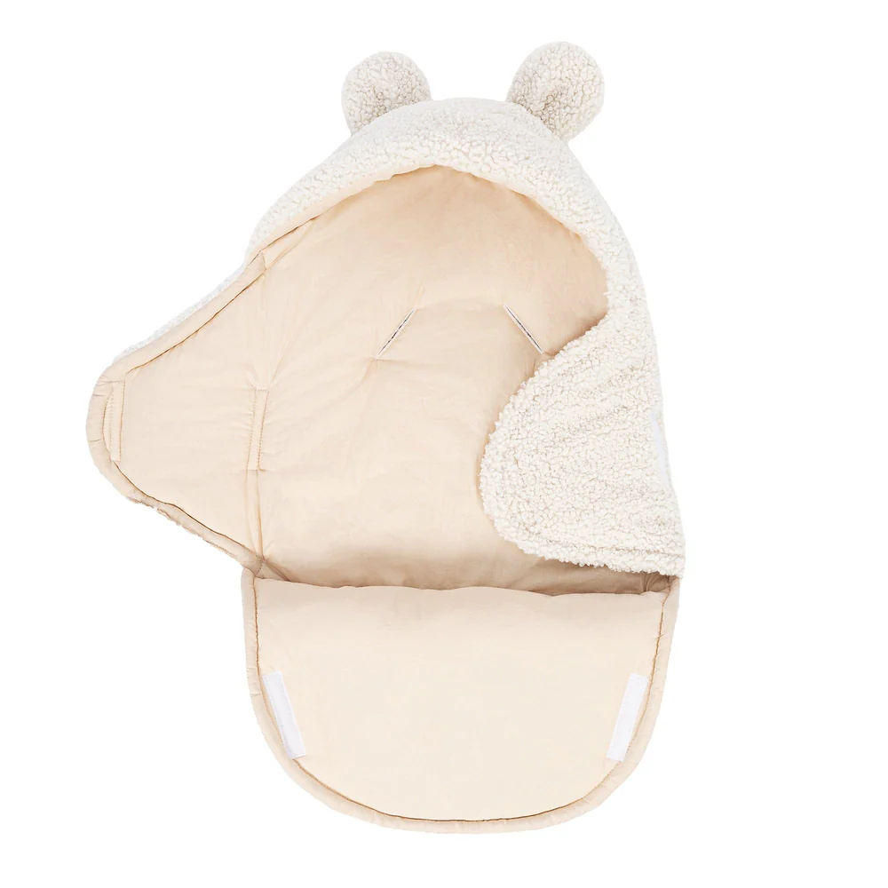 Paturica Meowbaby® cu urechi de urs crem - imagine 3
