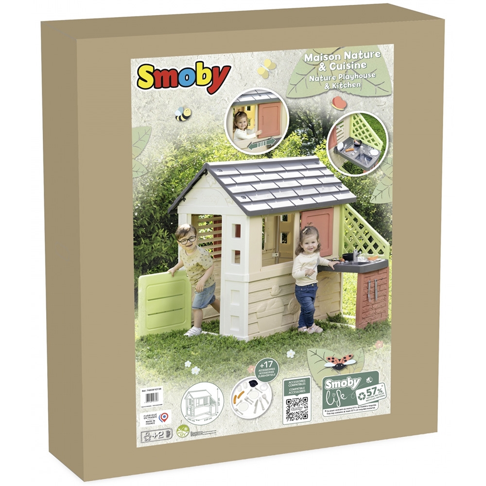 Casuta Smoby Life Nature cu bucatarie | Exterior - imagine 5