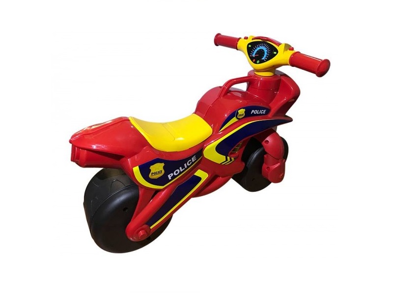 Motocicleta Mykids Police Music, Rosu-Galben - imagine 3