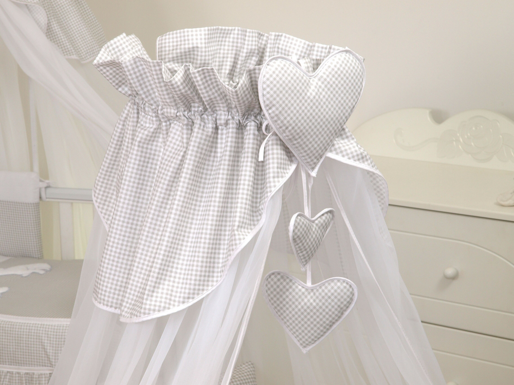 Cos Bebe Bear Heart Grey Amy pe Roti cu Accesorii - imagine 3