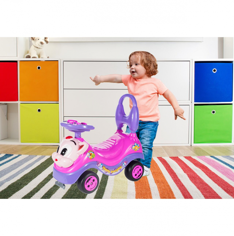 Mașinuță Malplay Kitty Pink Ride-on, 18 luni+ - imagine 14