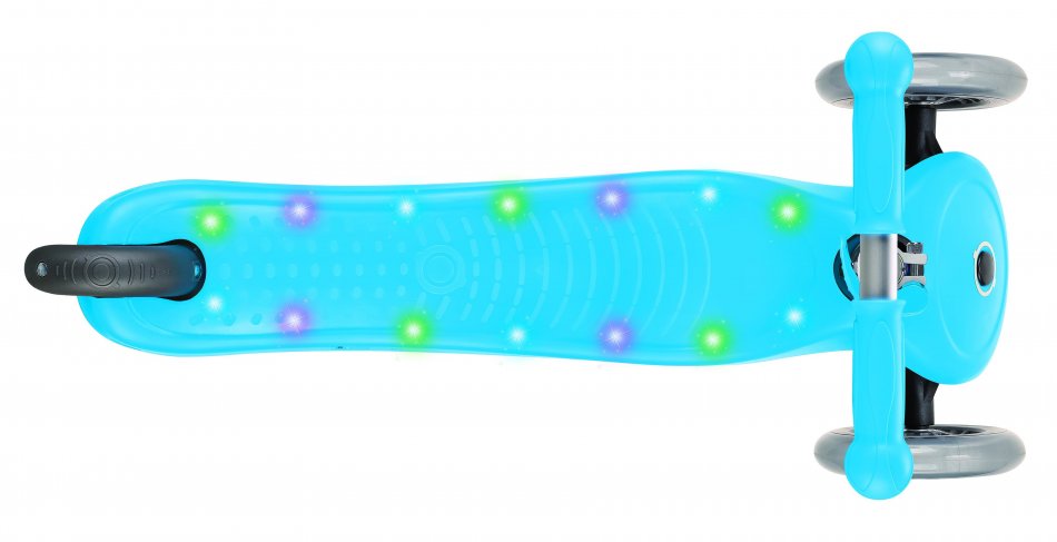 Globber Primo Sky Blue, 3 roti LED, Pliabila - imagine 2
