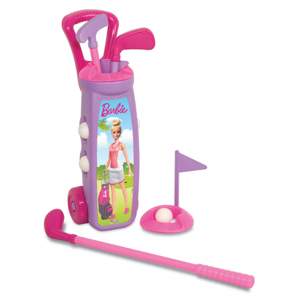 Set Golf Barbie Roz cu Troller Dede | Jucărie Exterior