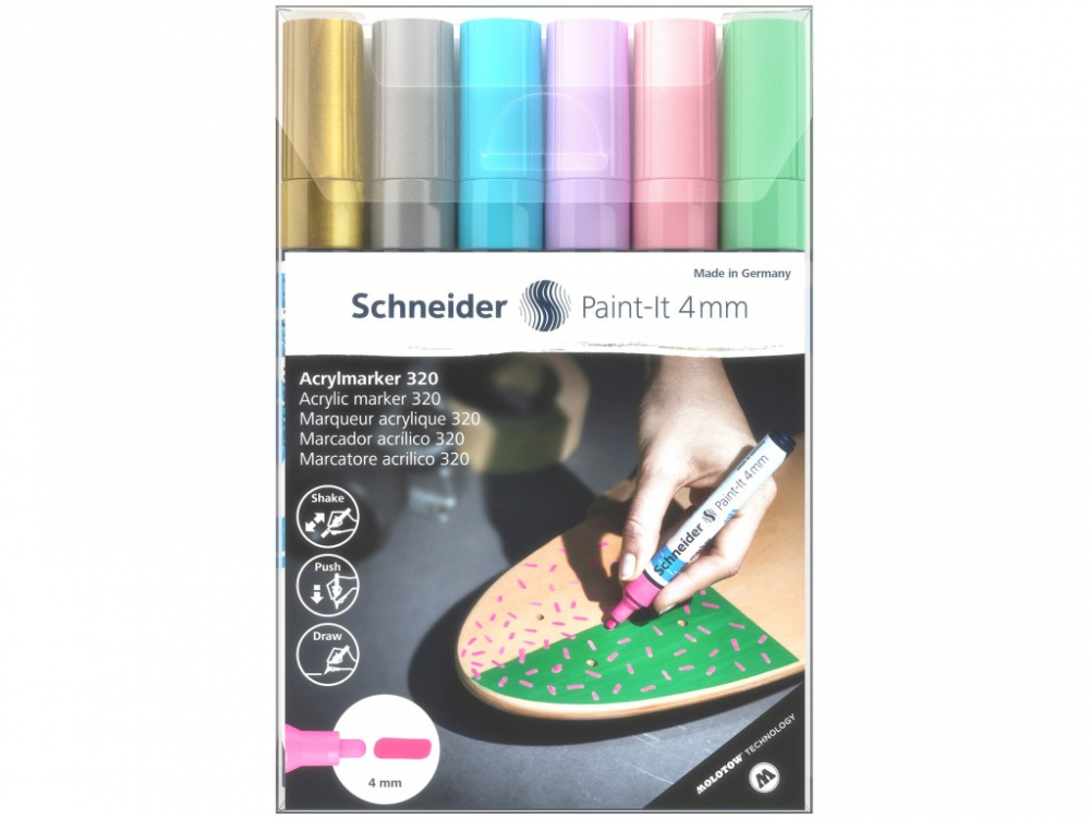 Set 6 Markeri Acrilici Schneider Paint-It