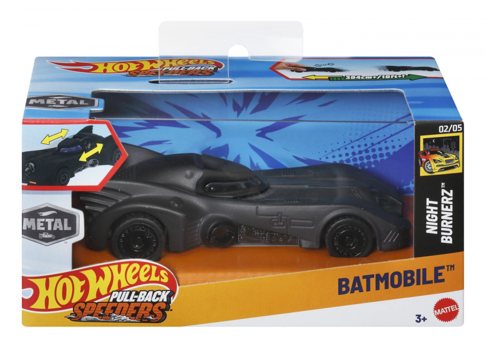 Hot Wheels Batmobile Metalica Pull Back - Mattel