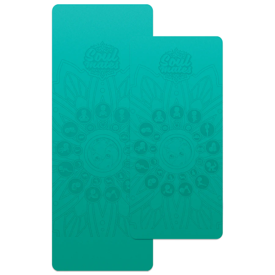 Set Yoga Mama-Copil Soul Earth Turcoaz + Carduri - imagine 3