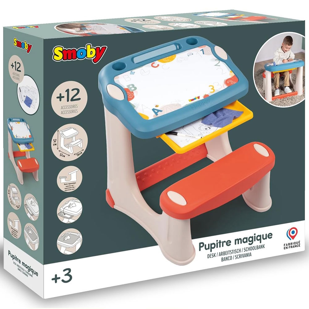 Banca școlară Smoby Magical Desk cu accesorii - imagine 6