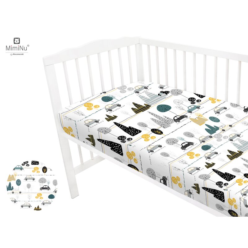 Cearceaf Elastic Miminu Childrens Journey Grey, 140x70 cm