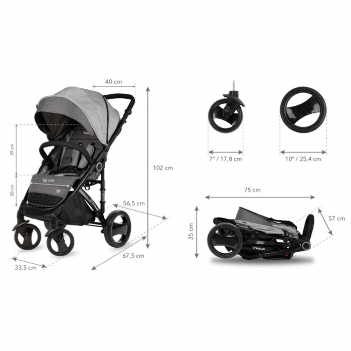 Carucior Sport Kidwell Carell Light Gray - imagine 9