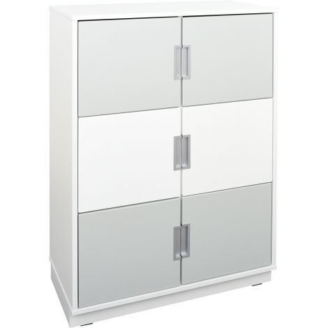 Dulap Quadro L Moje Bambino, 6 compartimente, Alb - imagine 3