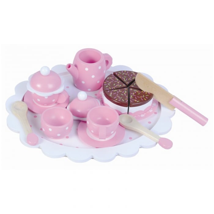 Set Ceai cu Tavita New Classic Toys, Lemn
