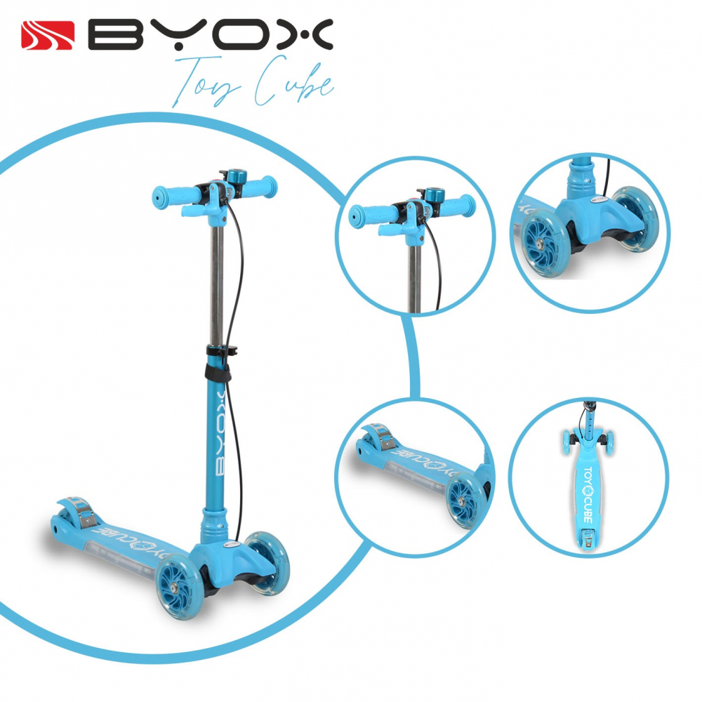 Trotineta Pliabilă LED Byox, cu Muzică și Frână - imagine 9