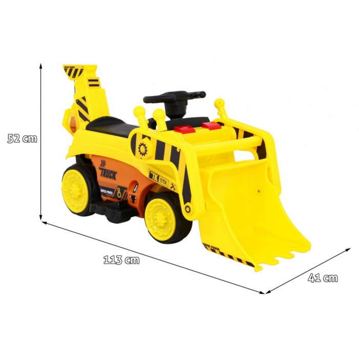 Excavator Ramiz 30W pentru copii cu cupă mobilă și audio