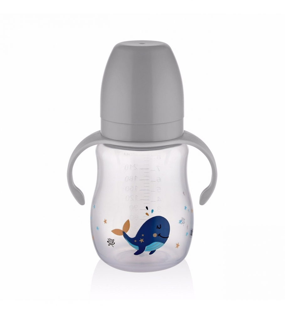 Cana BabyJem Whale Gri - Tranzitie Usoara 250ml - imagine 5