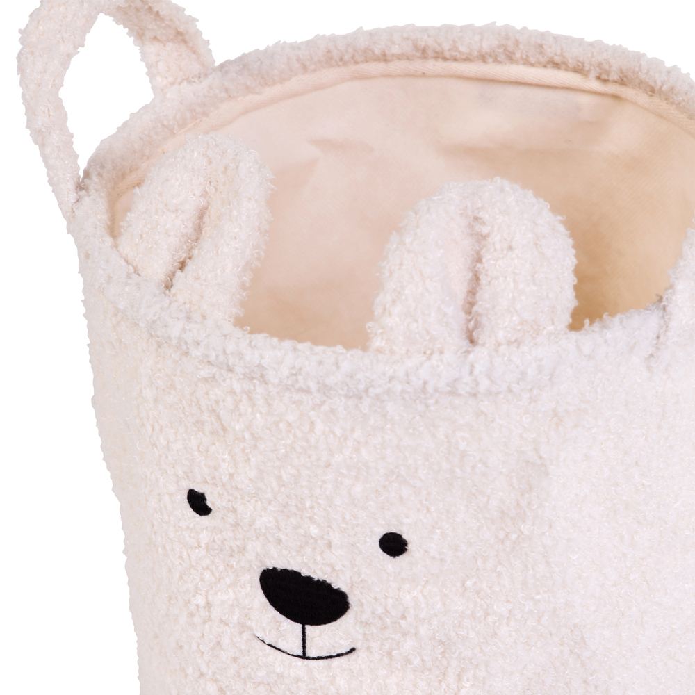 Cos Depozitare Childhome Teddy Alb 40x40 cm