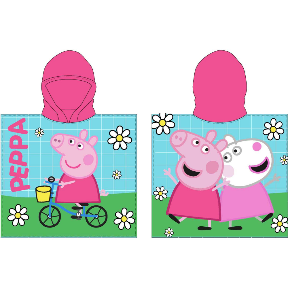 Poncho Eplusm Peppa Pig, 55x110 cm, Absorbant - imagine 3
