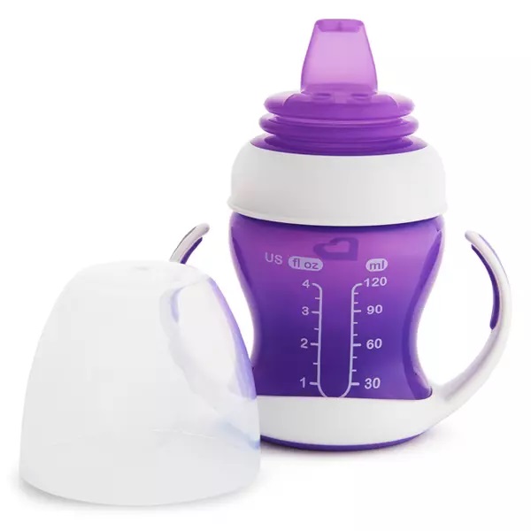 Cana de tranzitie Munchkin Gentle, 118 ml, Purple - imagine 3