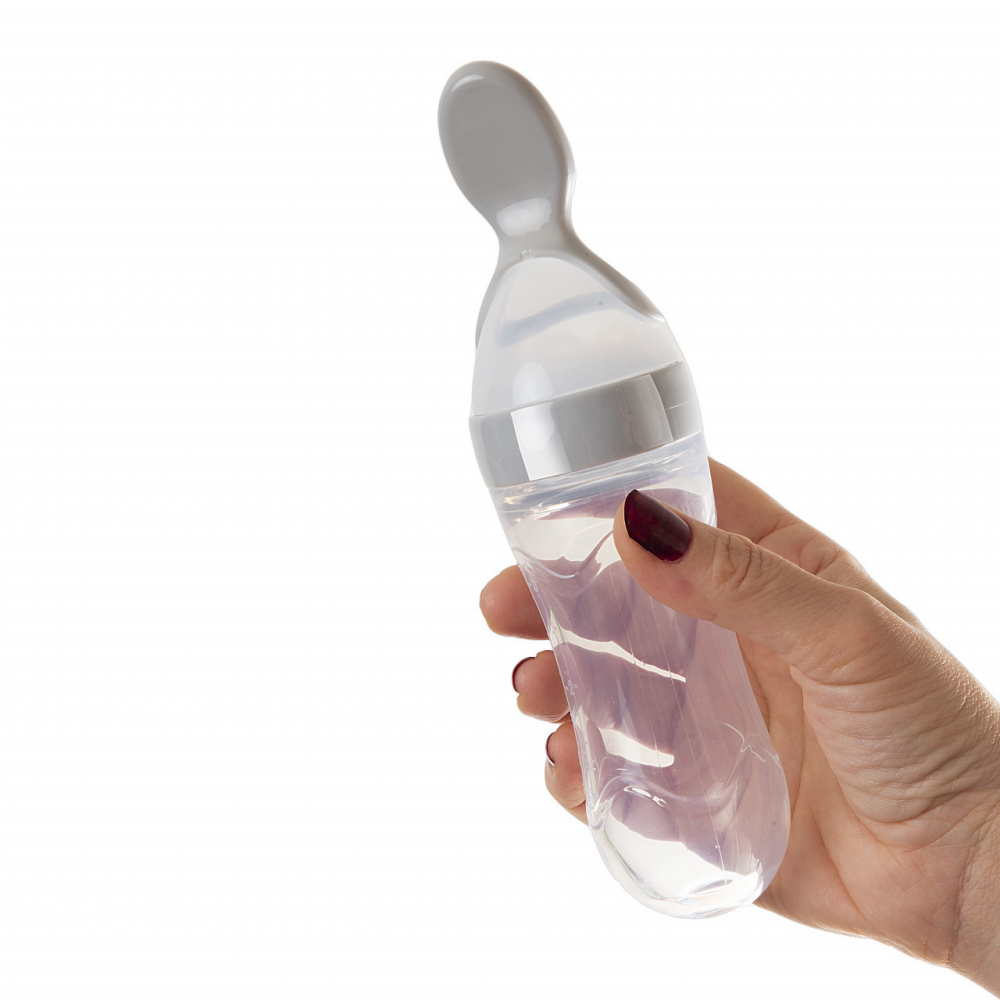 Linguriță cu rezervor BabyJem, 90 ml, Gri - imagine 4
