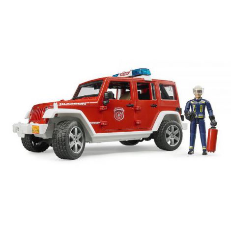 Jeep Wrangler Pompieri Bruder cu Lumini și Sunete - imagine 6