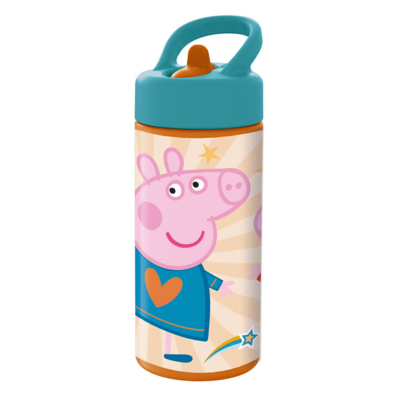 Sticlă Apă Safta 410 ml Peppa Pig cu Pai