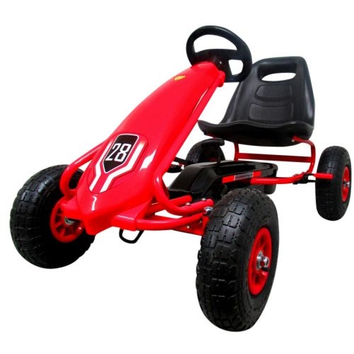 Kart Pedale R-Sport G4 Roșu cu Roti Gonflabile - imagine 3