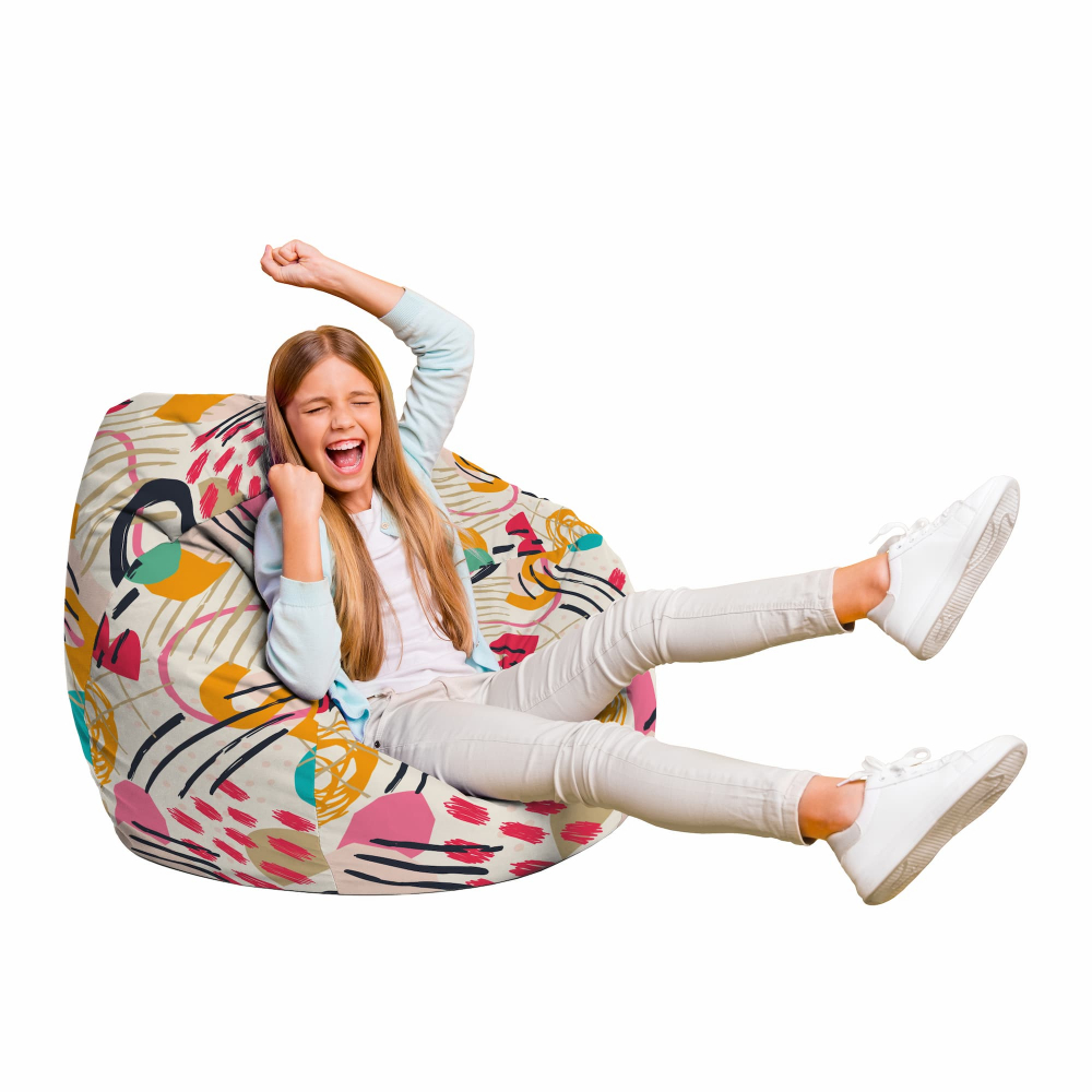 Fotoliu Puf Bean Bag Abstract Peony Updeco - imagine 5