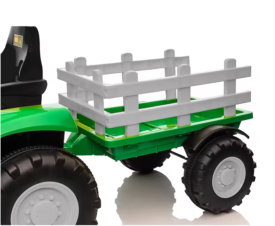 Tractor Electric Nichiduta Track Green cu Remorca 12V - imagine 6