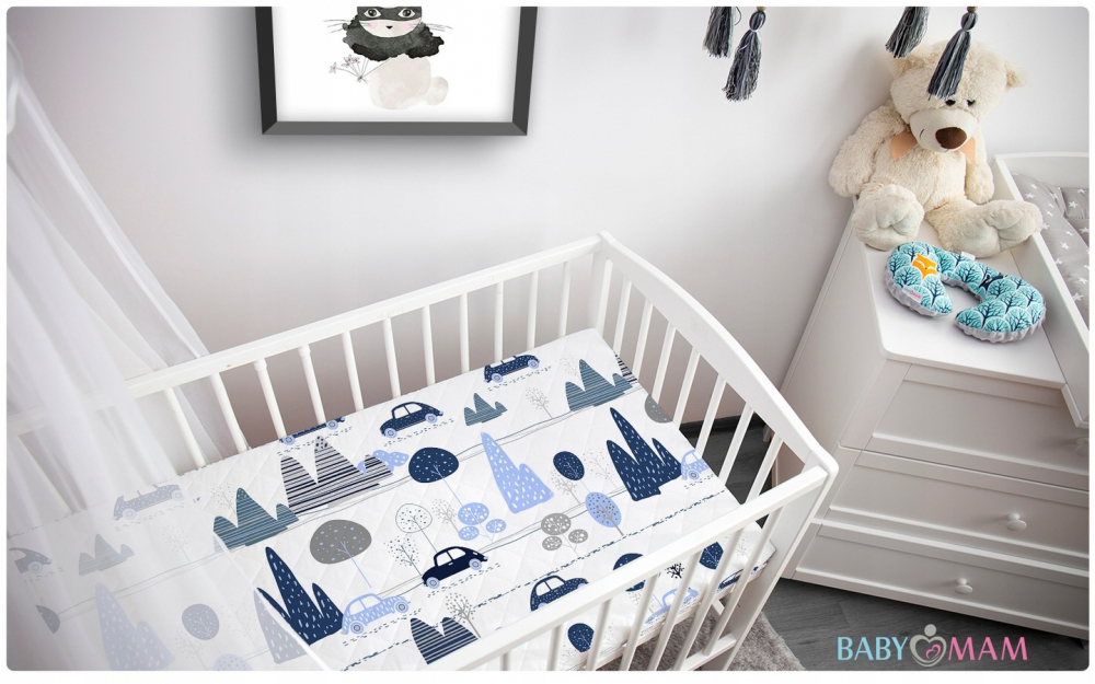 BabyMam Cearceaf Cars 100% Bumbac 160x80