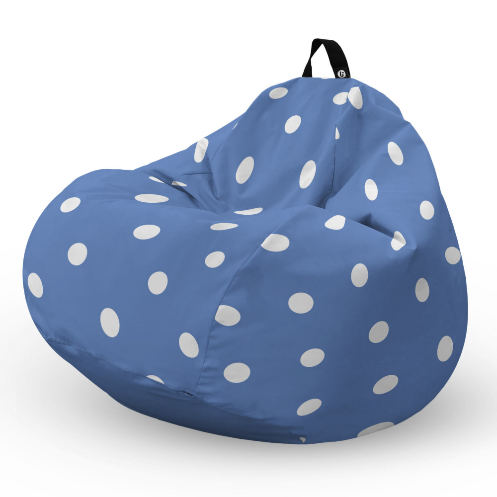 Fotoliu Puf Updeco Para Albastru cu Buline, Relaxant - imagine 5